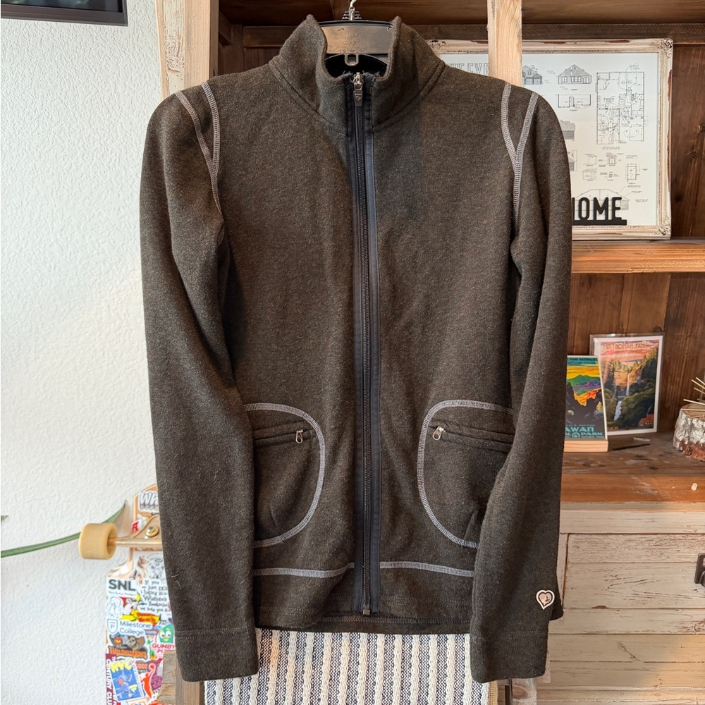 Kuhl women’s Kashmira knit fleece full zip jacket size XS
